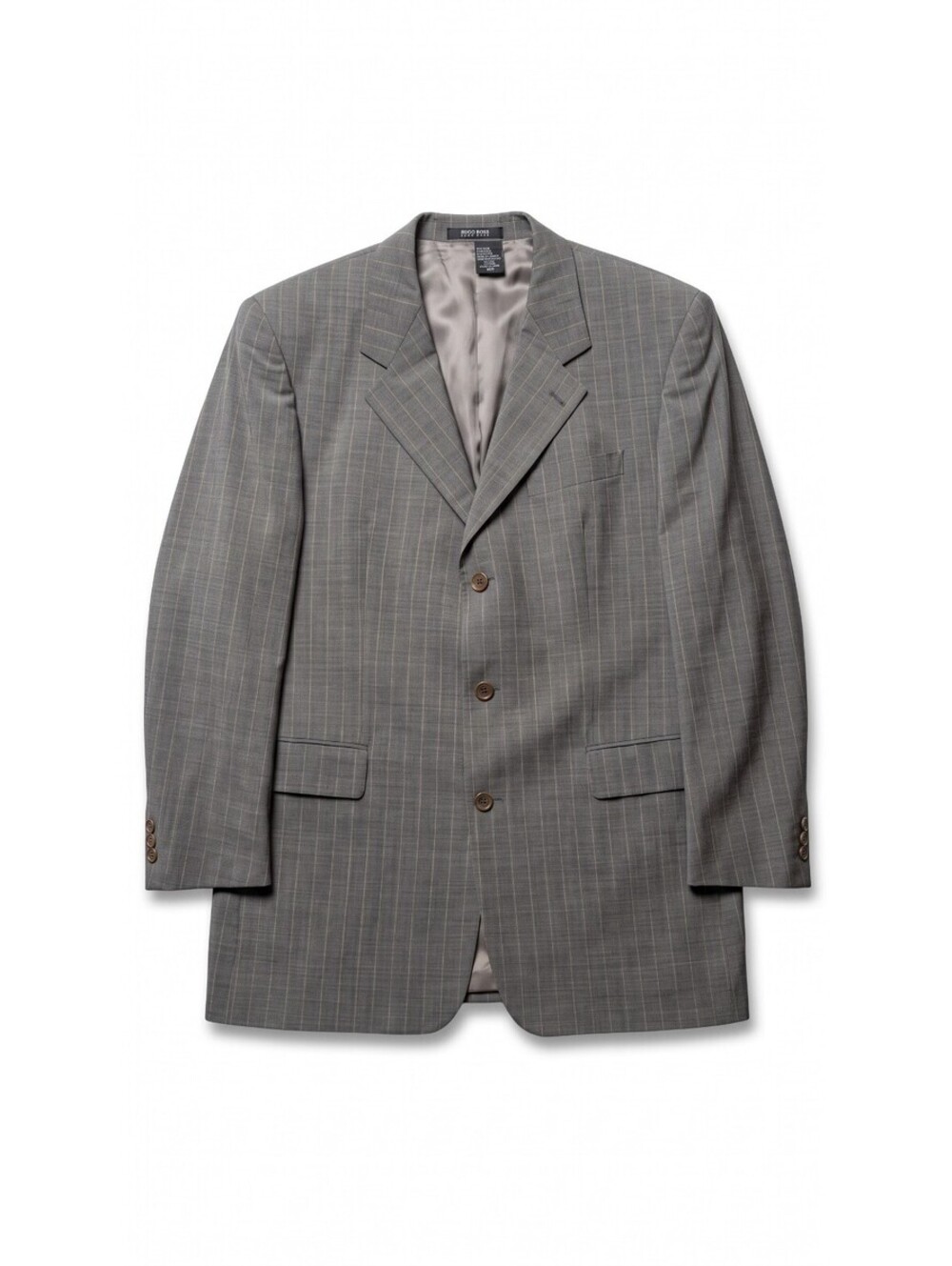 Hugo Boss Mens Brown Pinstripe Suit Jacket Blazer Size 44R